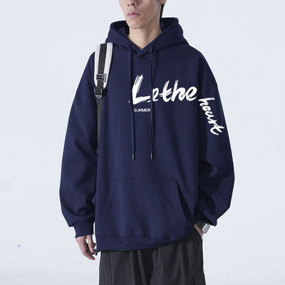 卫衣男连帽宽松2023新款秋冬重磅加绒加厚运动情侣装上衣外套