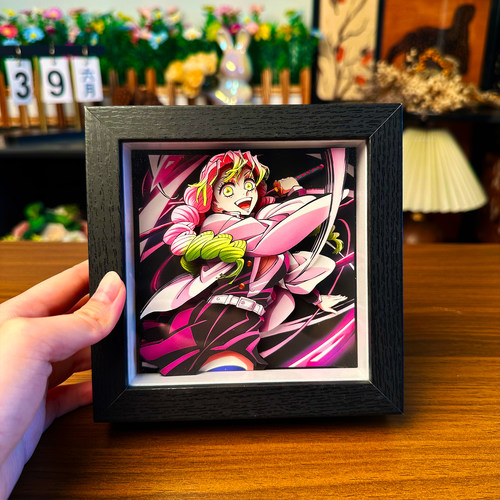 鬼灭之刃蜜璃周边3D灯光立体画