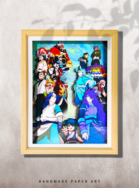 罗小黑战记3d动漫立体画全家福周边床头桌摆装饰壁画生日礼物挂画