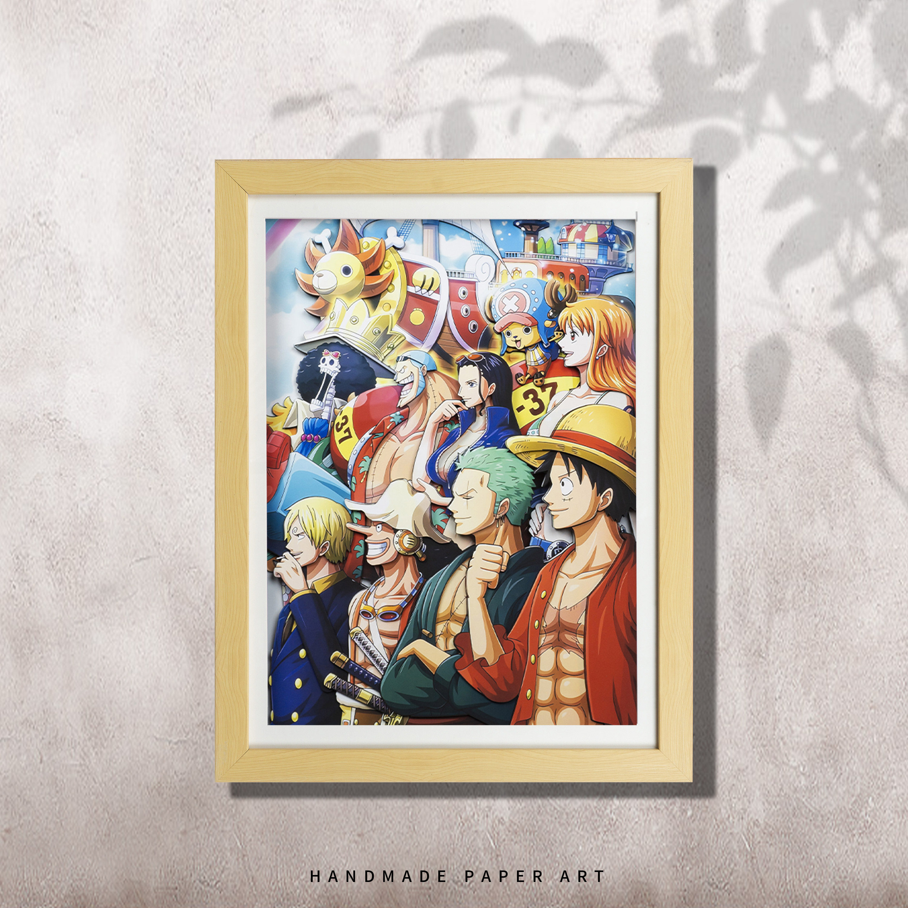 海贼王动漫周边路飞九人团立体画客厅背景3d壁画卧室装饰布景挂画