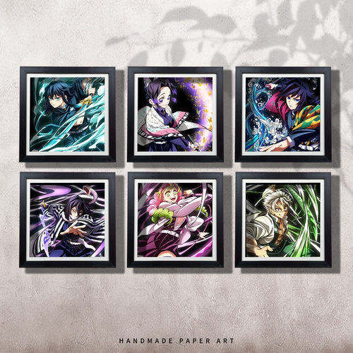 鬼灭之刃蝴蝶忍炎柱风柱3d立体画