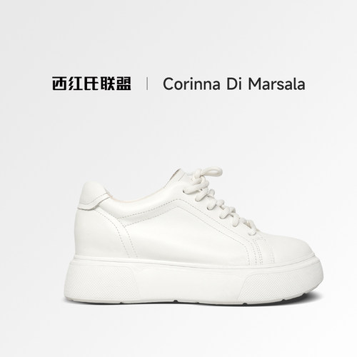 小白鞋真皮增高厚底2023新款百搭