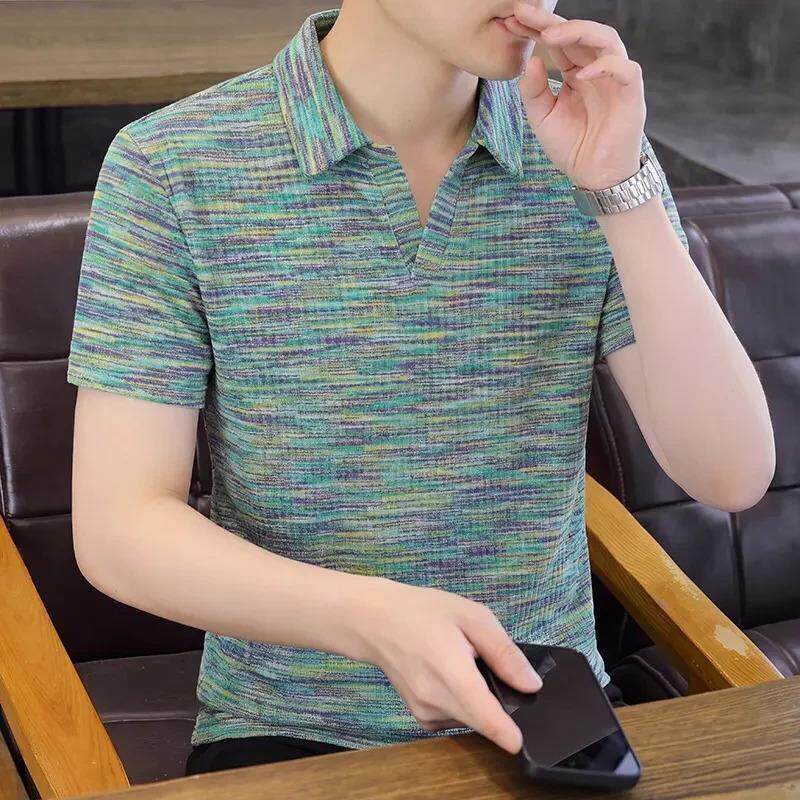 明制衣社2男士翻领短袖POLO衫时尚潮流百搭休闲半袖体恤品质男装