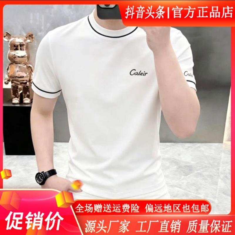枫善服饰Amphelisia/26夏季新款圆领T恤修身时尚半袖潮流简约净版