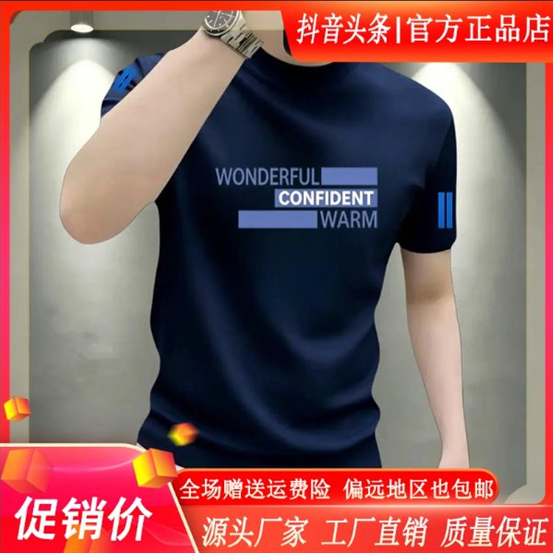 师凯服饰Amphelisia2026新款短袖T恤男士半截袖圆领体恤潮流印花