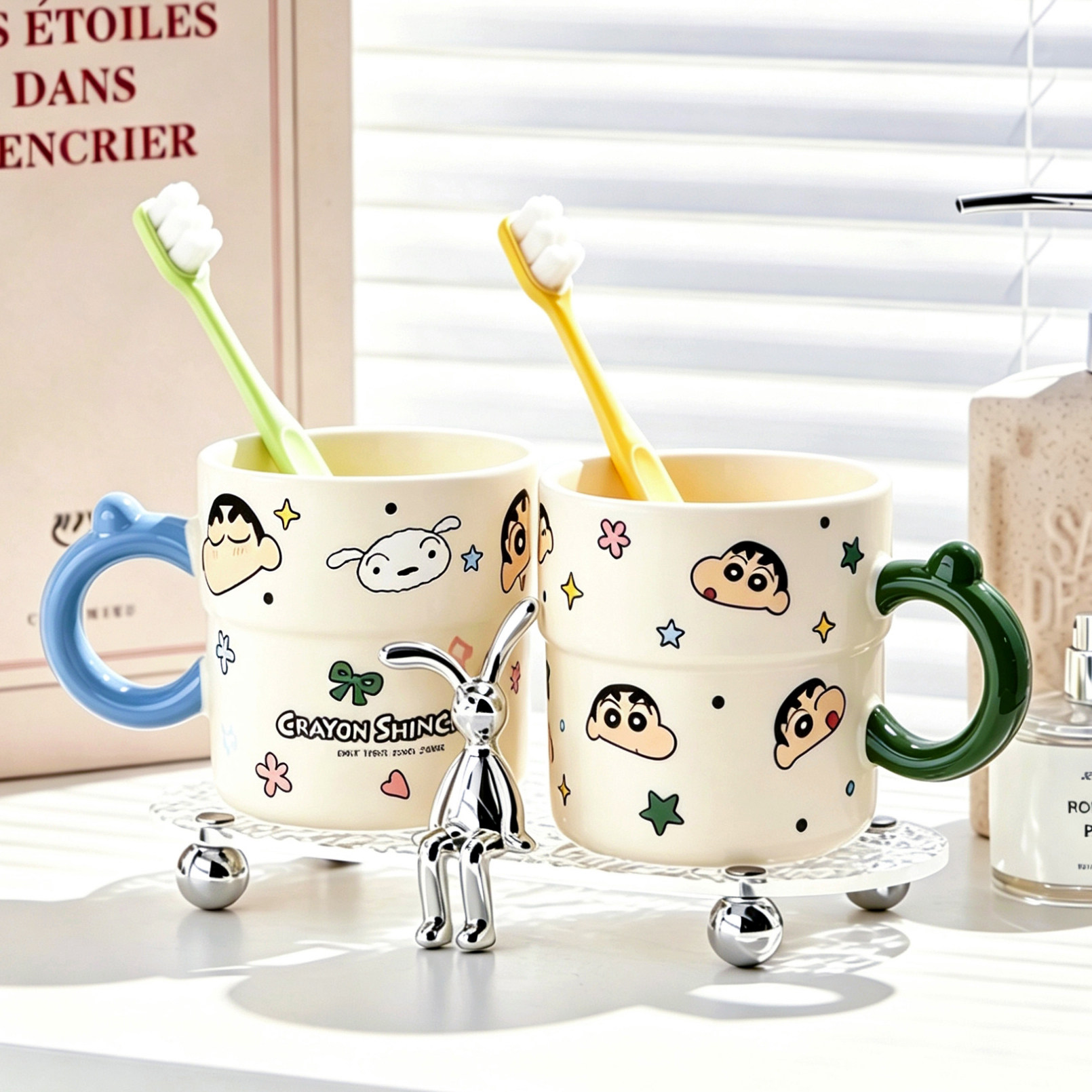 蜡笔小新可爱陶瓷漱口杯