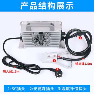 72V25A四轮巡逻车扫地车24V30A叉车充电机48V25A电动观光车充电器