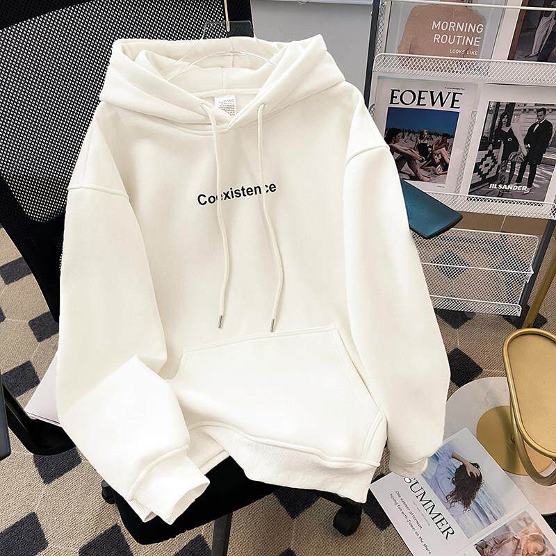 中大童加绒卫衣春秋冬2025新款纯棉儿童装男女童长袖学生白色卫衣