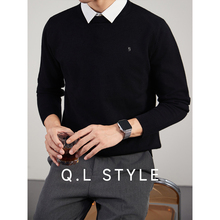 假两件毛衣衬衫领内搭秋冬男士商务打底衫休闲针织衫长袖上衣男款