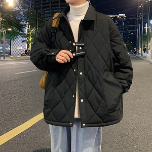 冬季外套男C菱形格子羽绒棉服加厚保暖棉衣冲锋衣男88091-特P80图片