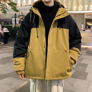 冬季外套男G工装大口袋连帽羽绒棉服加厚棉衣冲锋衣男88301-特P88图片