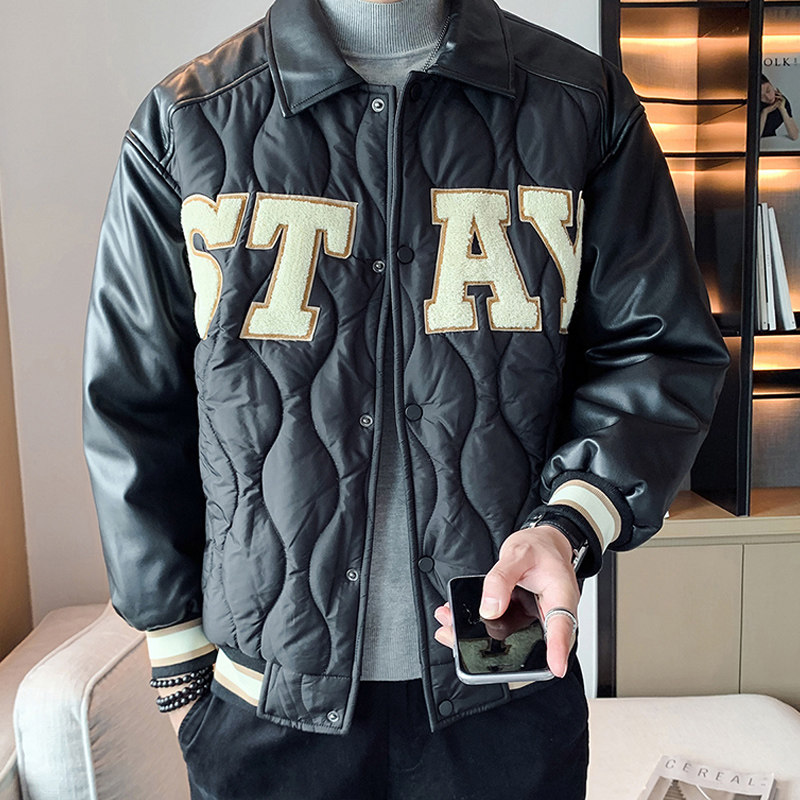 轻熟风A美式复古菱格棉服男棒球服棉衣A005A-MN8718P105控138,男装棉衣,电商A005A