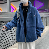 港风直播D羊羔毛摇粒绒小蜜蜂刺绣棉衣棉袄A005A-J8069P80控108，男装夹克，电商A005A