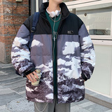港风直播B雪山印花登山户外冲锋衣羽绒棉衣A005A-M8066P115控148，男装棉衣，电商A005A