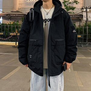 冬季外套男E工装大口袋羽绒棉服加厚保暖棉衣冲锋衣男88109-P128