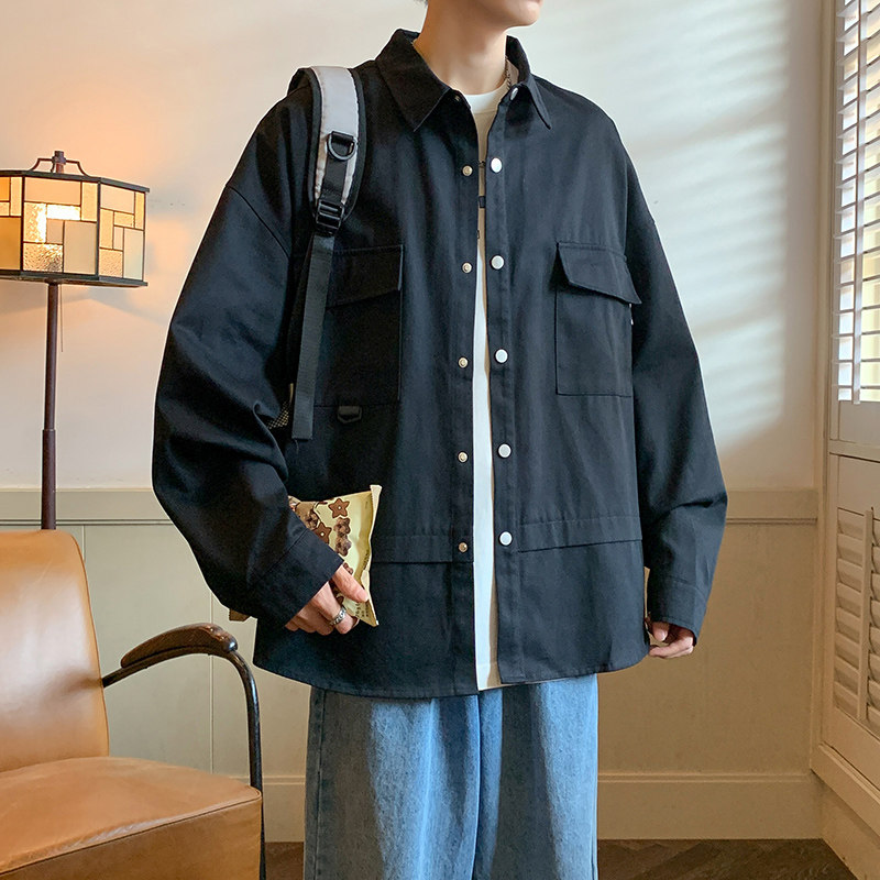 港风B工装多口袋立体剪裁衬衫夹克外套男86065-P78,男装衬衫,电商A005A