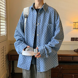 港风A工装大口袋立体剪裁衬衫夹克牛仔潮流外套男86078-P88，男装衬衫，电商A005A