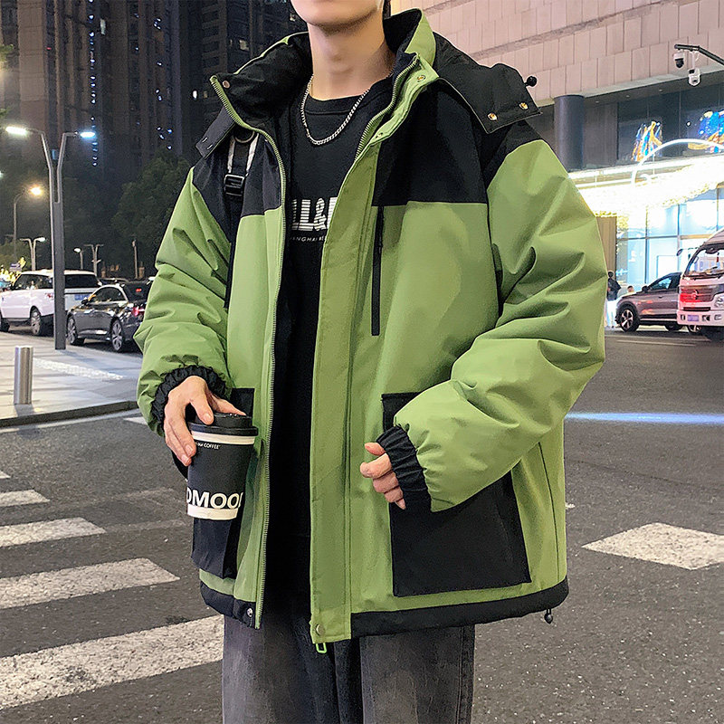 冬季外套男H工装大口袋连帽羽绒棉服加厚棉衣冲锋衣男88302-特P88,男装棉衣,电商A005A