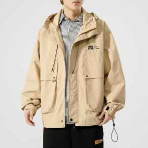 日系港风E工装大口袋冲锋衣连帽仿风登山服夹克外套JN8918-P100图片