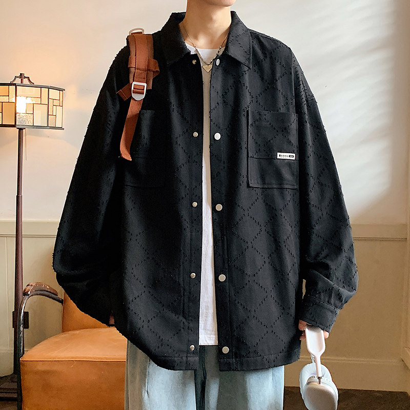 港风B工装大口袋立体剪裁衬衫夹克外套男86076-特P68图片