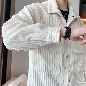 轻熟风B灯芯绒工装多口袋外套棒球服夹克A005A-JN8737P75控98图片