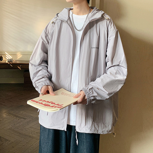 港风G户外冲锋衣男工装连帽外套薄款防水登山服防晒衣服86013-P68图片