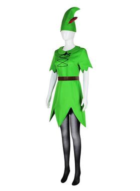 小飞侠cos服 彼得潘cos绿色精灵演出服cosplay万圣节舞台服亚马逊