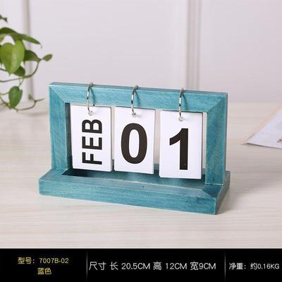 简约木质翻页日历摆件家用台历办公室桌面装饰日期牌影视拍摄道具