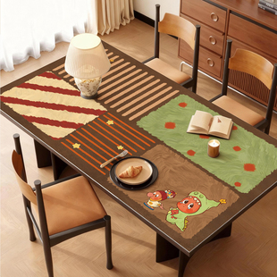 中古风餐桌垫免洗可擦台布茶几垫皮革桌布防水防油防烫隔热保护垫