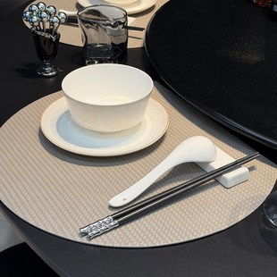 GULAN古兰餐垫防油防水免洗高级感轻奢高端皮革餐盘垫样板房装饰