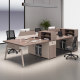 职员办公桌现代简约2四4六人位办公室桌屏风工位财务办公桌椅组合