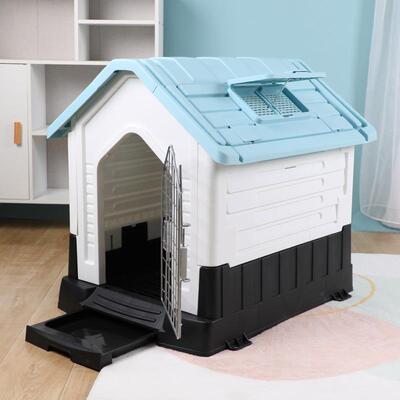 带天窗家用塑料狗窝户外宠物狗防雨狗房子带厕所可拆洗金毛狗笼子