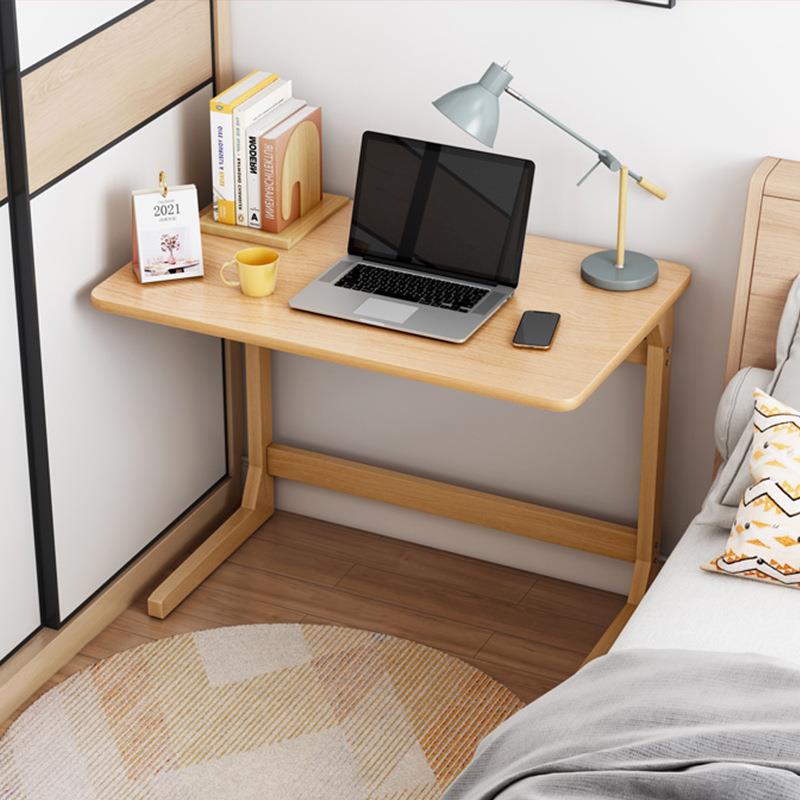 实木床边桌简约家用卧室沙发可移动小书桌学生床上笔记本电脑桌