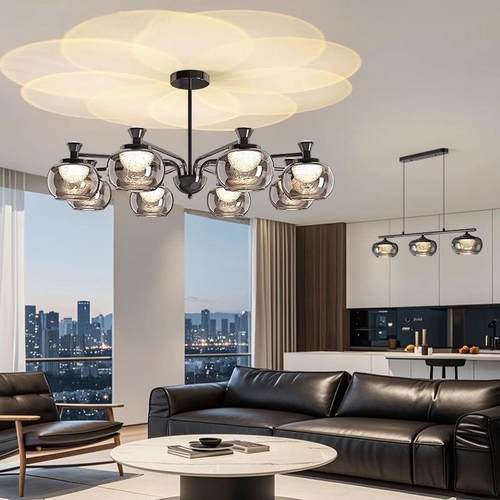 轻奢高级感客厅意式极简大气主厅灯现代简约2025新款灯具水晶吊灯