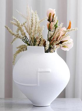 设计师抽象几何开口花器现代艺术民宿样板房展厅花瓶软装饰品摆件