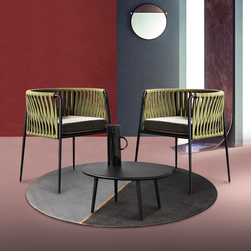 户外藤编桌椅室外阳台庭院花园露台防水防晒简约现代休闲家具