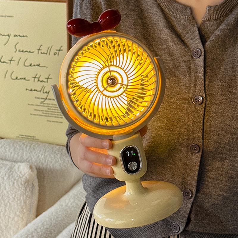 桌面复古台式办公室学生宿舍风扇2025新款超强力静音电风扇小风扇