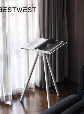 博西家居 酒店公司店面前台宣传册落地台卡商用软装杂志架装饰品