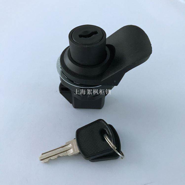MS753黑色塑料转舌锁，撞击锁，电柜门锁，工业机箱机柜门锁