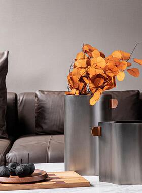 现代简约风单耳花器样板房民宿家居客厅茶几桌面插花摆件装饰品