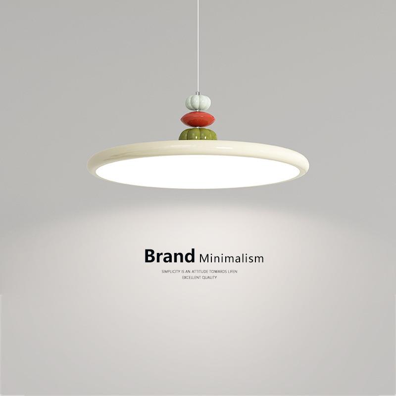 法式奶油风飞碟吊灯餐厅吊灯创意极简客厅灯饰现代简约餐桌灯具