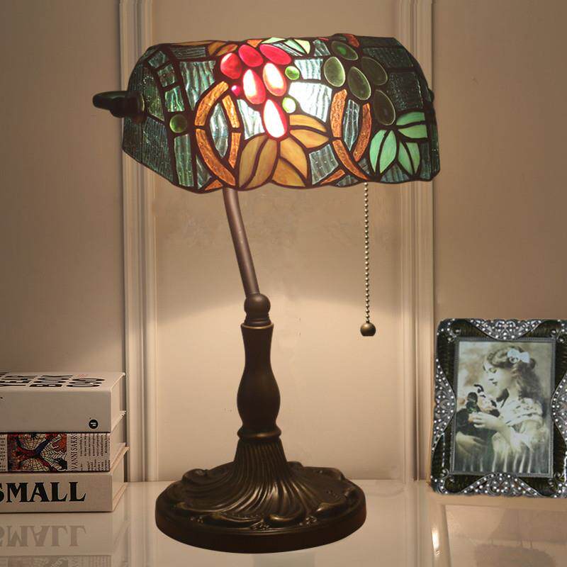 跨境蒂凡尼台灯卧室床头民国复古怀旧奢华银行灯吧台卡座书桌创意