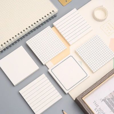 便利贴粘性强可撕办公创意便签纸网格简约n次贴学生用品ins风