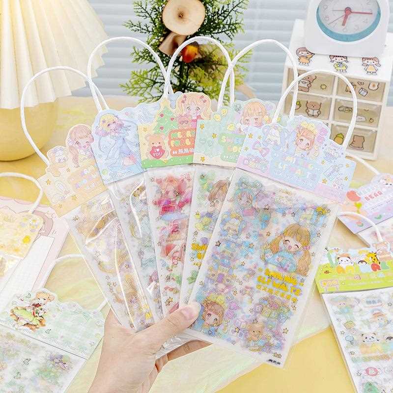 卡通手账贴纸女孩防水创意手提贴纸少女心贴画幼儿园学生礼物