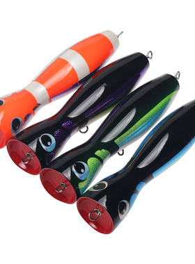 深海GT POPPER 南油波爬饵牛港金枪大波扒木质路亚假饵200mm120g