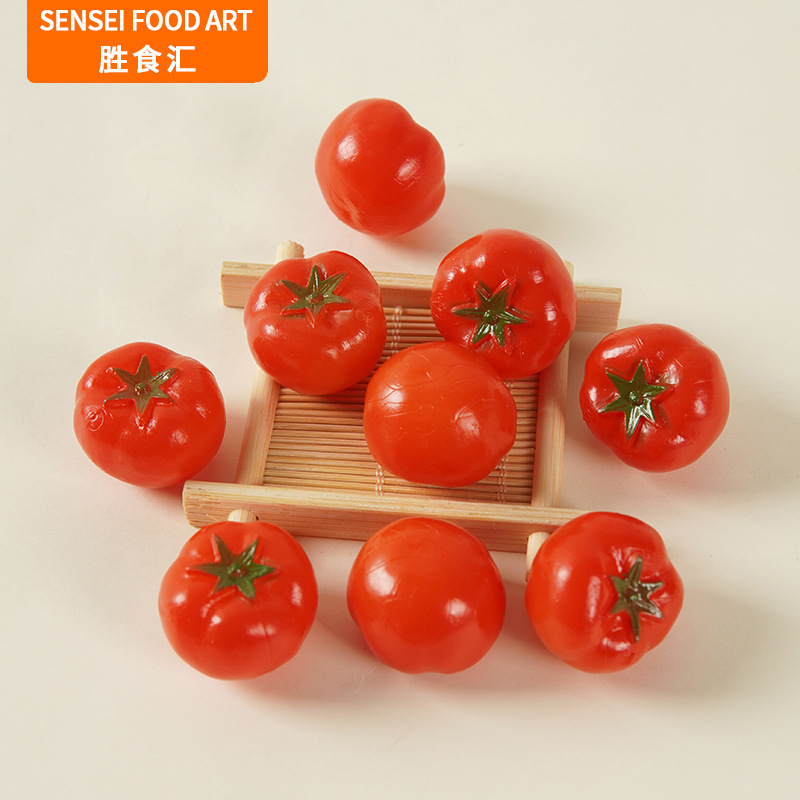 PVC仿真圣女果模型趣味仿真水果小番茄食玩迷你西红柿钥匙扣挂件