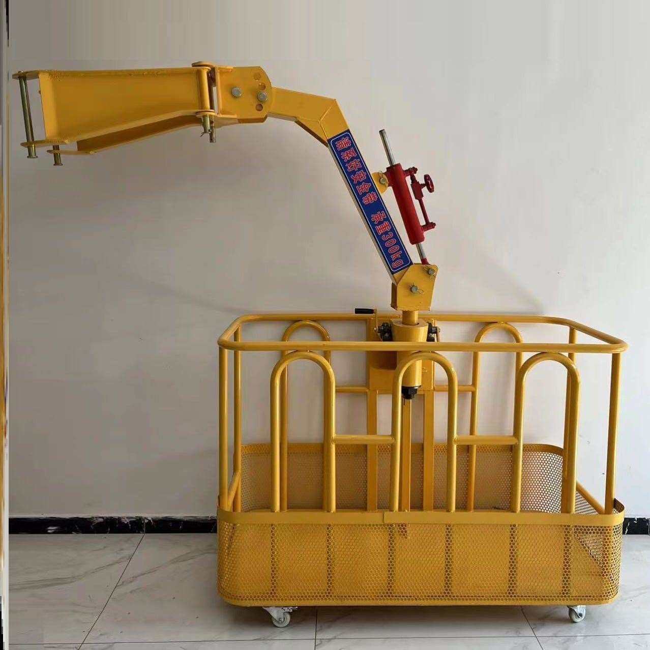 钢丝绳吊装筐篮筐顶框施工随车吊专用360摇臂吊车吊笼旋转顶框筐