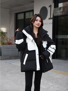 黑色短款派克羽绒棉服女款2026冬季新款小个子高级感炸街爆款外套