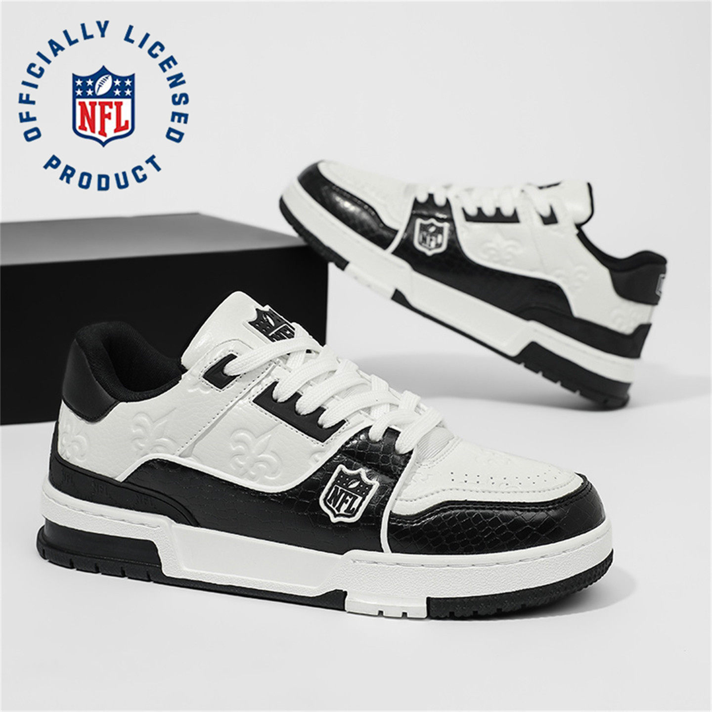 NFL男鞋冬季运动休闲潮牌低帮板鞋青少年真皮高级感百搭小白鞋女,流行男鞋,休闲板鞋,淘宝优惠券,粉丝福利购,淘宝优惠卷