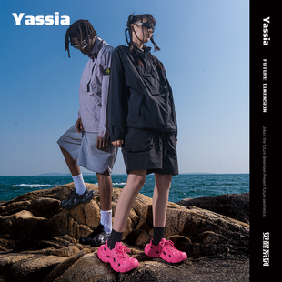 亚束运动户外觉醒凉鞋男EVA厚底情侣潮夏季沙滩包头运动洞洞鞋夏